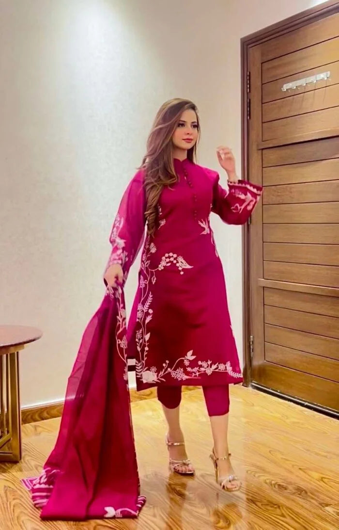 Rivaaj Fashion- Pink Azalea Suit