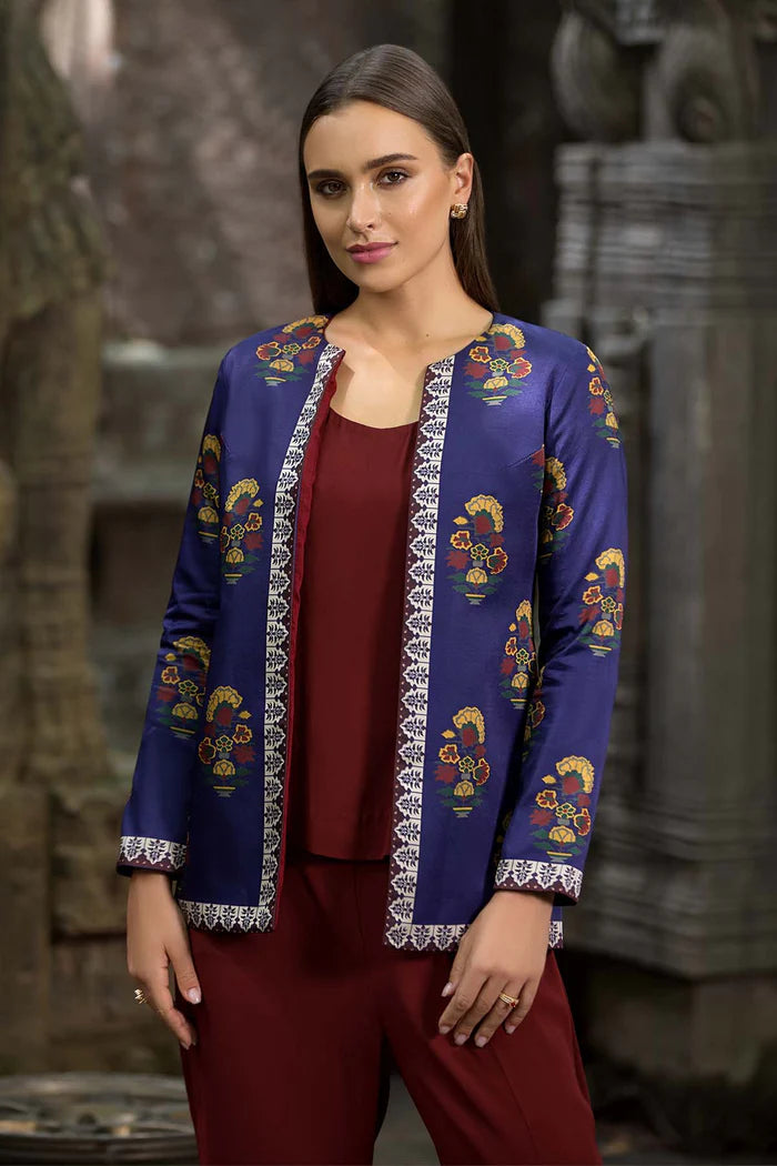 Anabelah- 3 Pc Printed Jacket suit