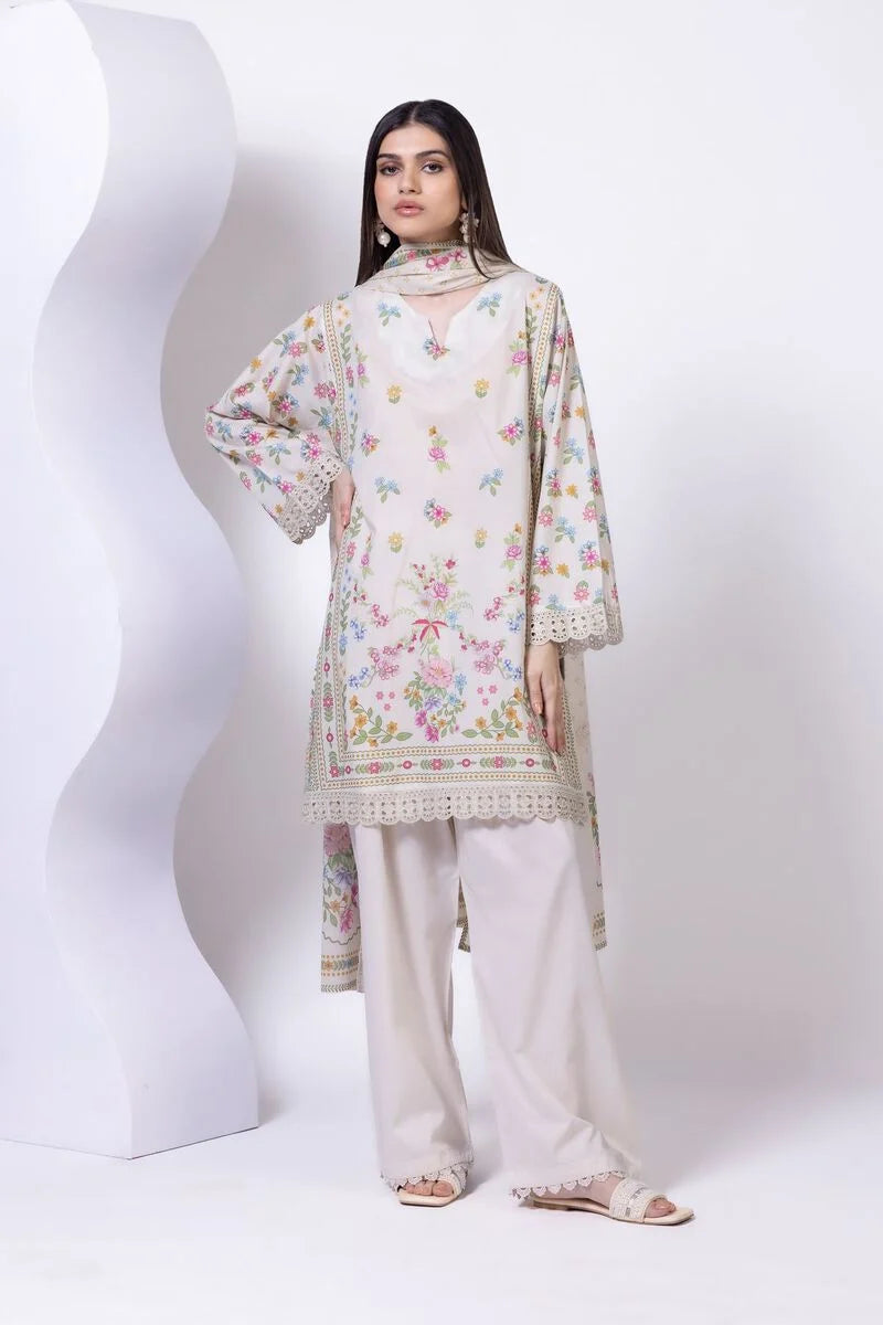 Khaadi- White Suit 3 PC