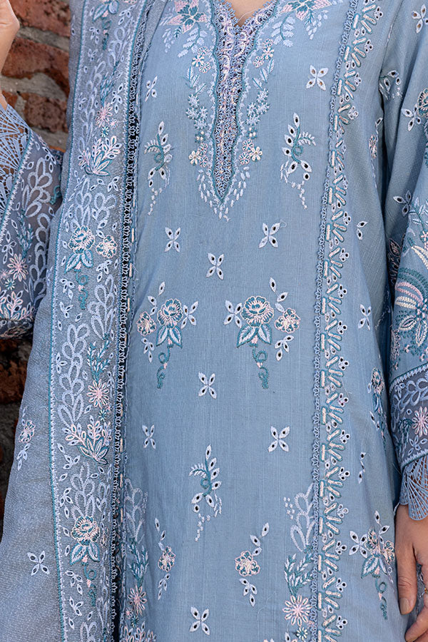 Saffron- Blue 3 Pc Dress