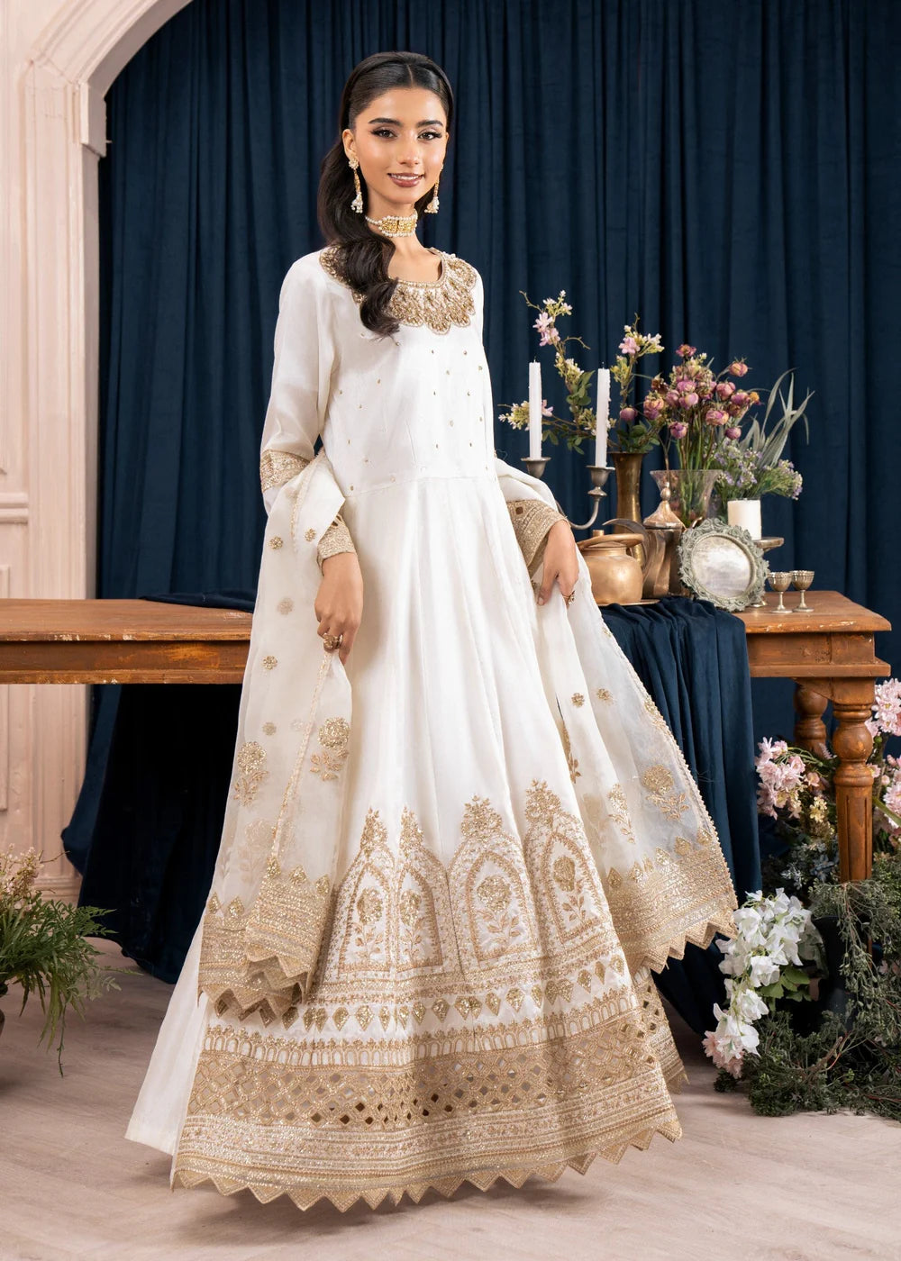 Diara- White 3 PC Dress