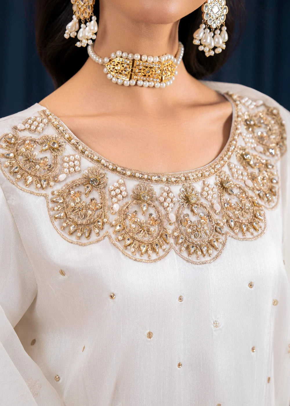 Diara- White 3 PC Dress