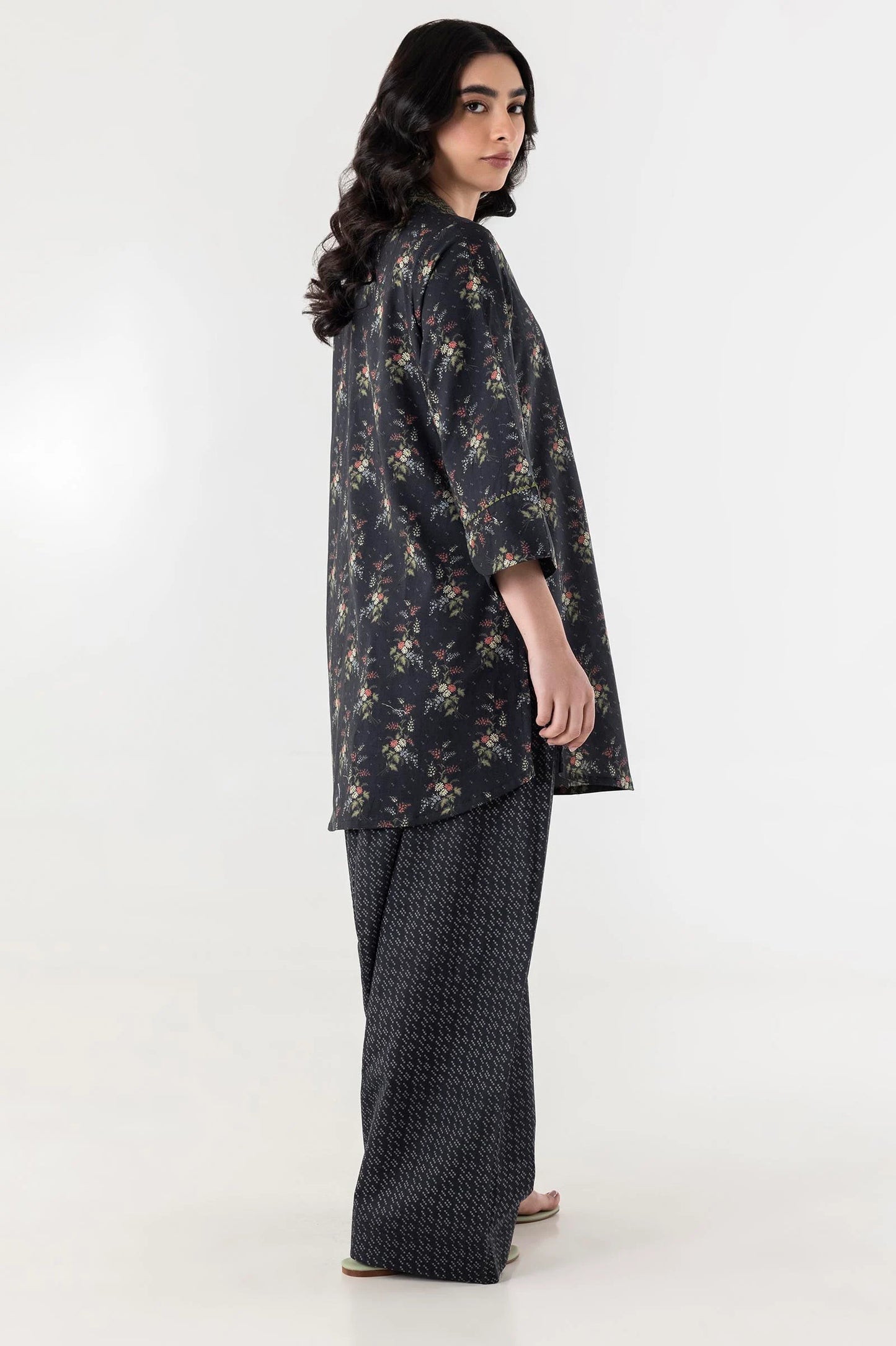 Sana Safinaz- Printed Lawn Shirt + Bottom 2 Pc