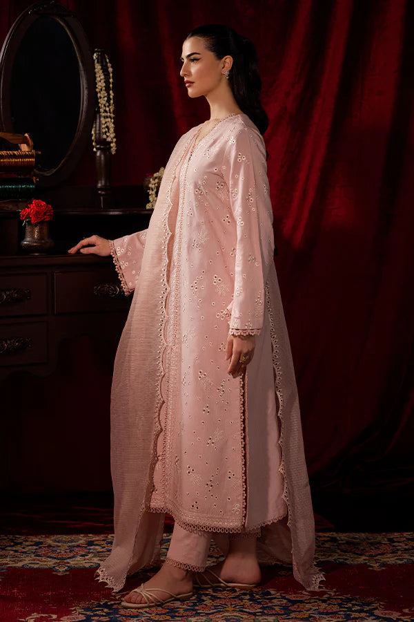 Saffron- Pink Petal 3 Pc Suit