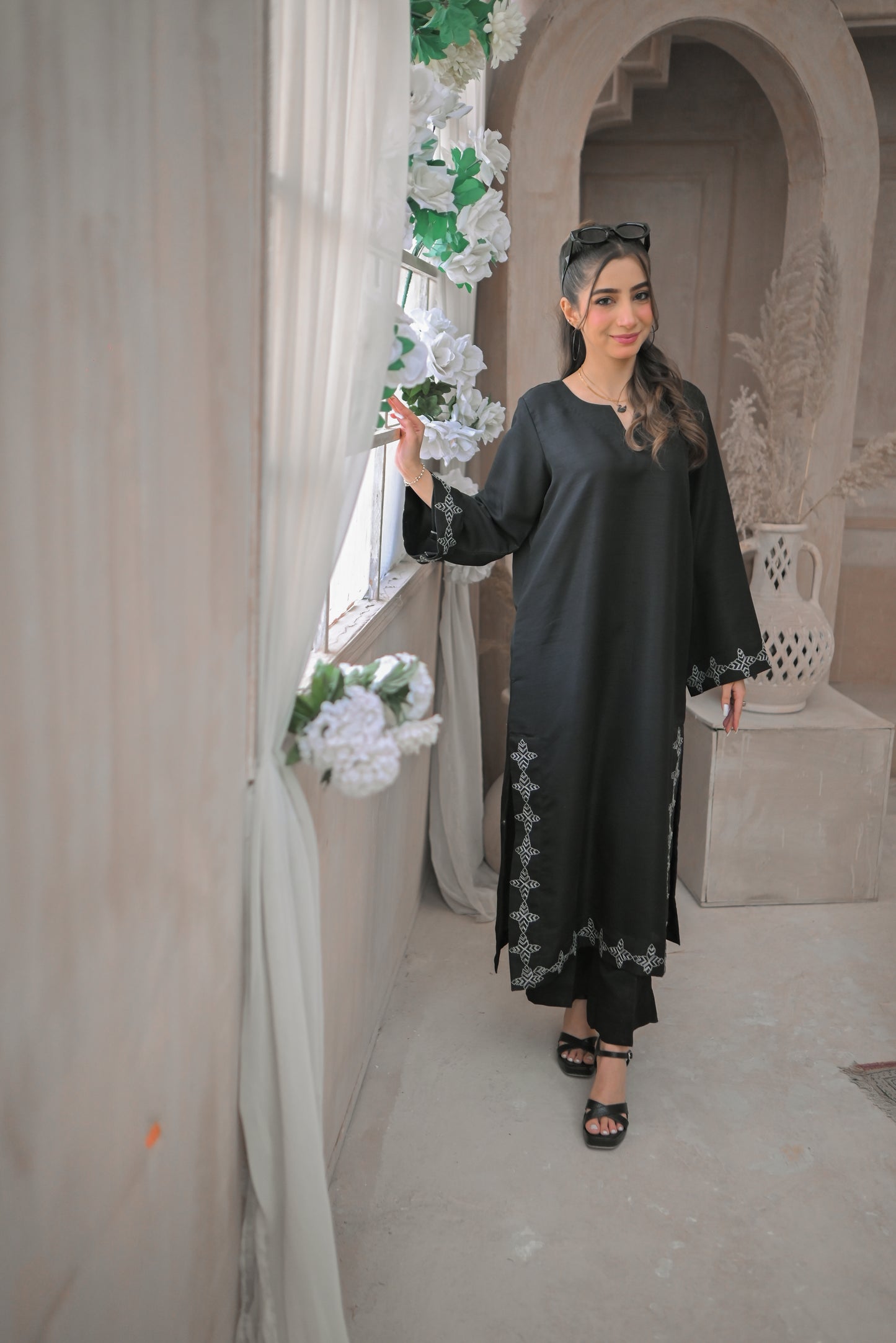 Smoky Black- Rawsilk Suit