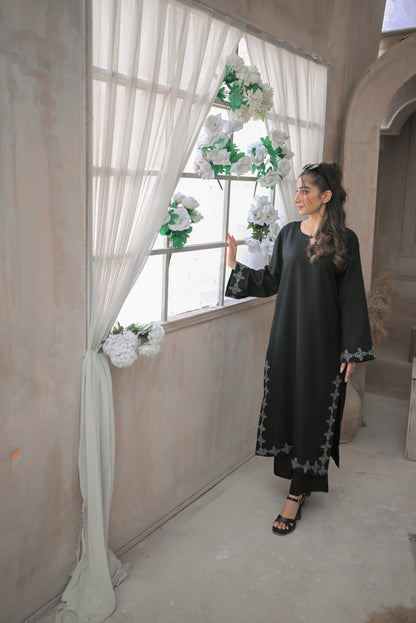 Smoky Black- Rawsilk Suit