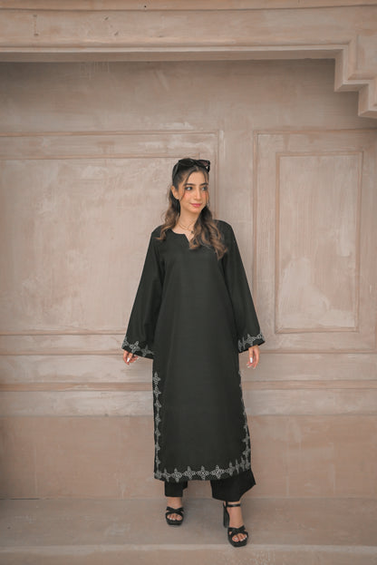 Smoky Black- Rawsilk Suit