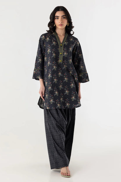 Sana Safinaz- Printed Lawn Shirt + Bottom 2 Pc