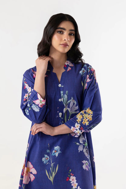Sana Safinaz-  Printed Lawn Shirt + Culotte 2 Pc Suit